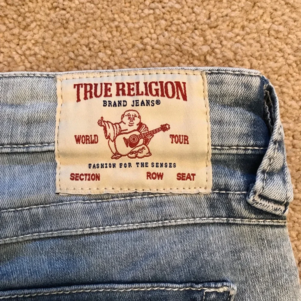 True Religion Denim Blue Jeans Women Size 6 Waist 28 Jennie Curvy Mid Rise Capri - Picture 5 of 14